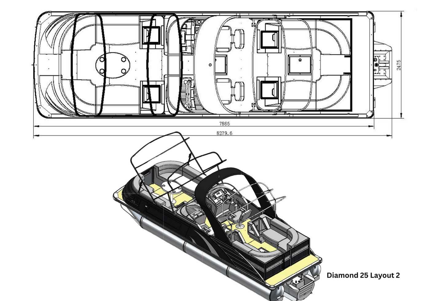 NexGen Diamond Pontoon boat