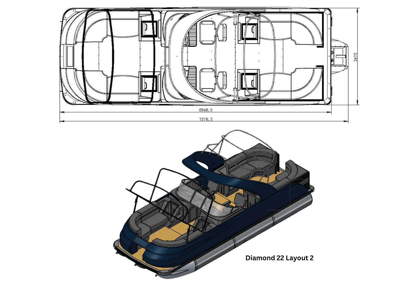 NexGen Diamond Pontoon boat