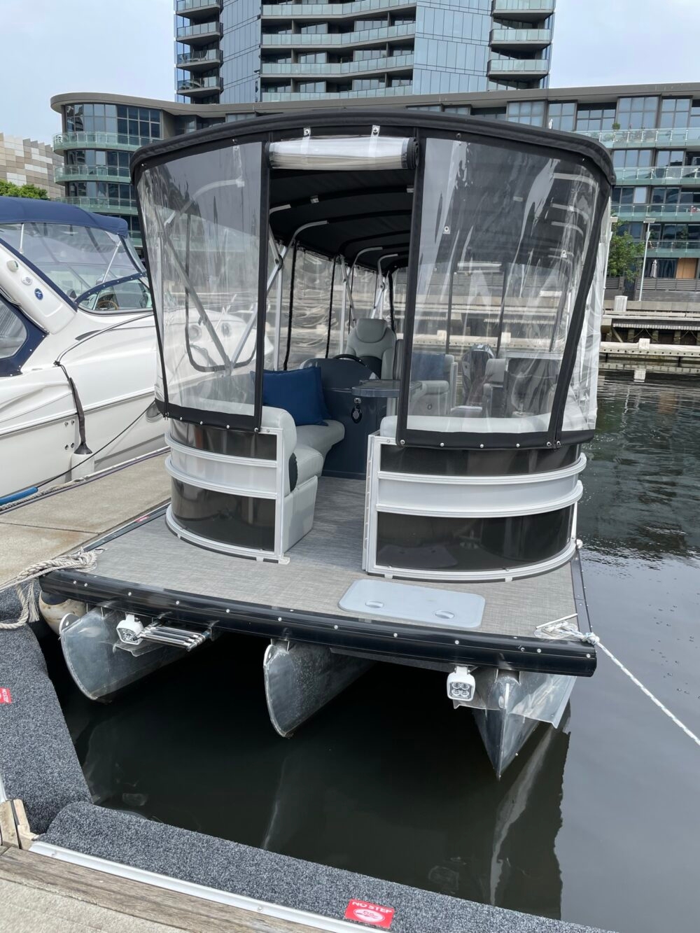 Runaway Bay Pontoon Boat. Tri hull.