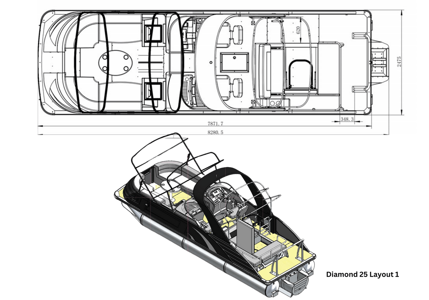 NexGen Diamond Pontoon boat