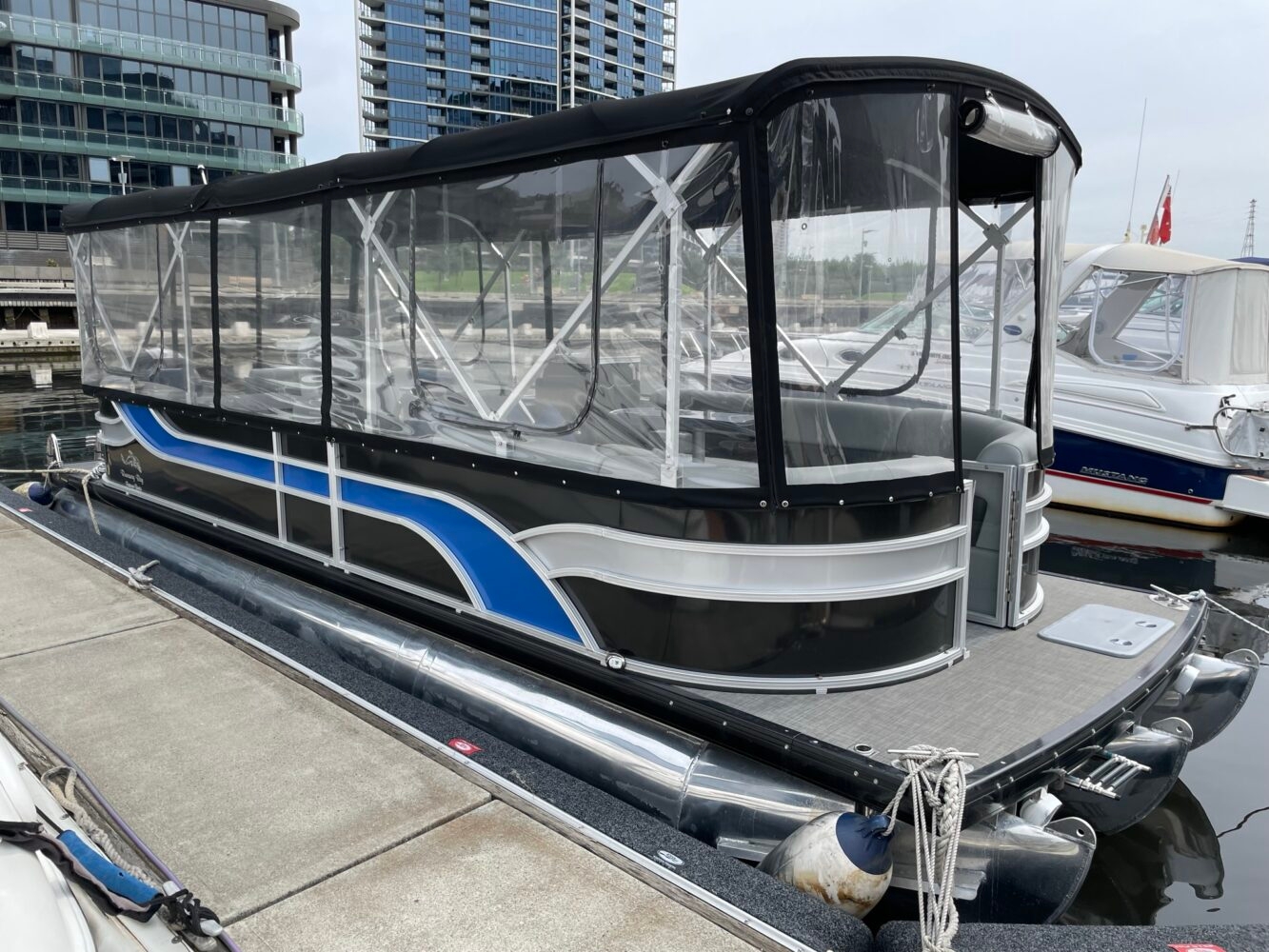 Runaway Bay Pontoon Boat. Tri hull.